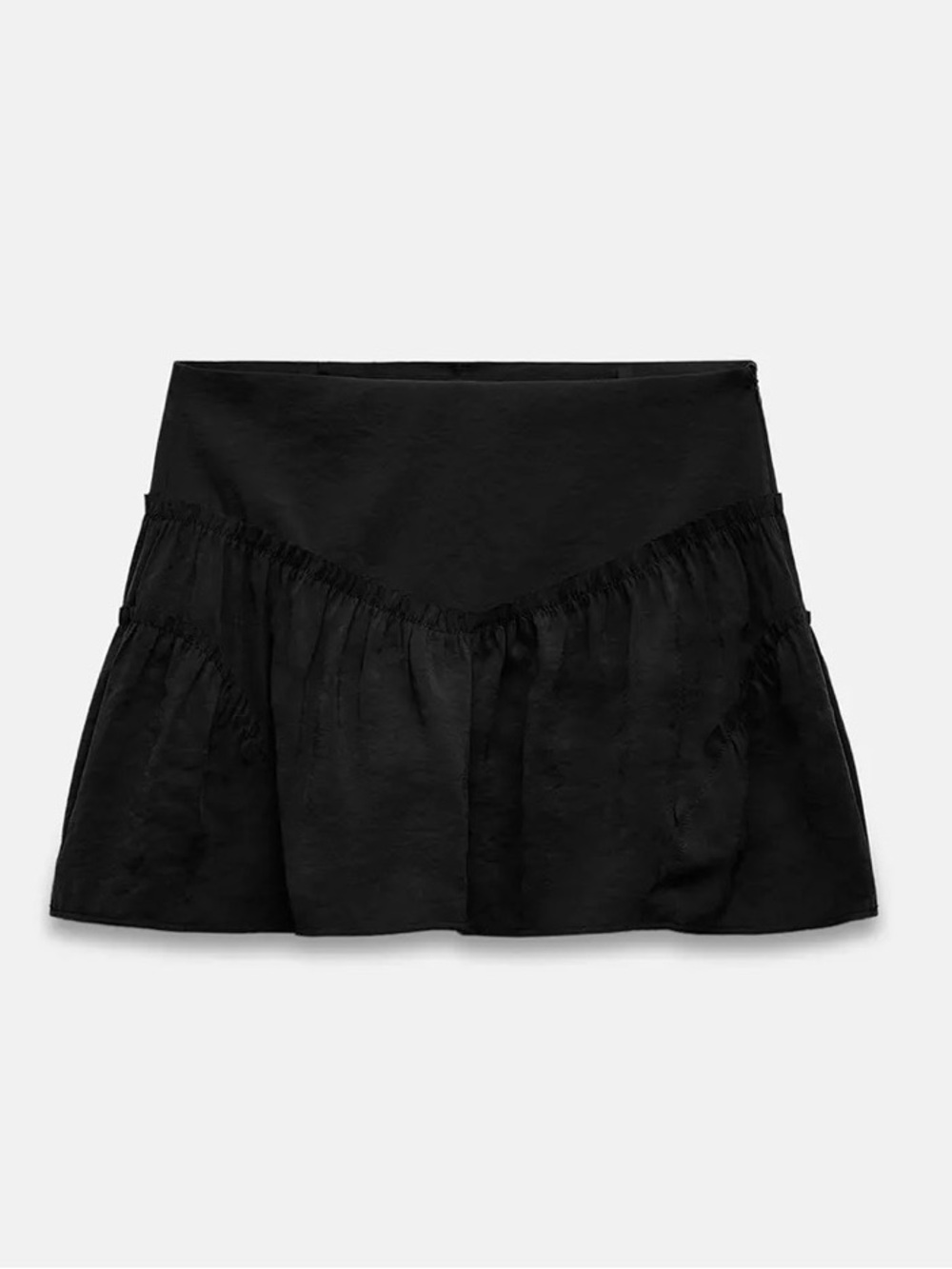 Zara black ruffle mini skort